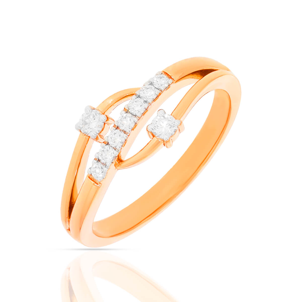 Enchanted Rose Gold Diamond Ring with Free Gold Coin