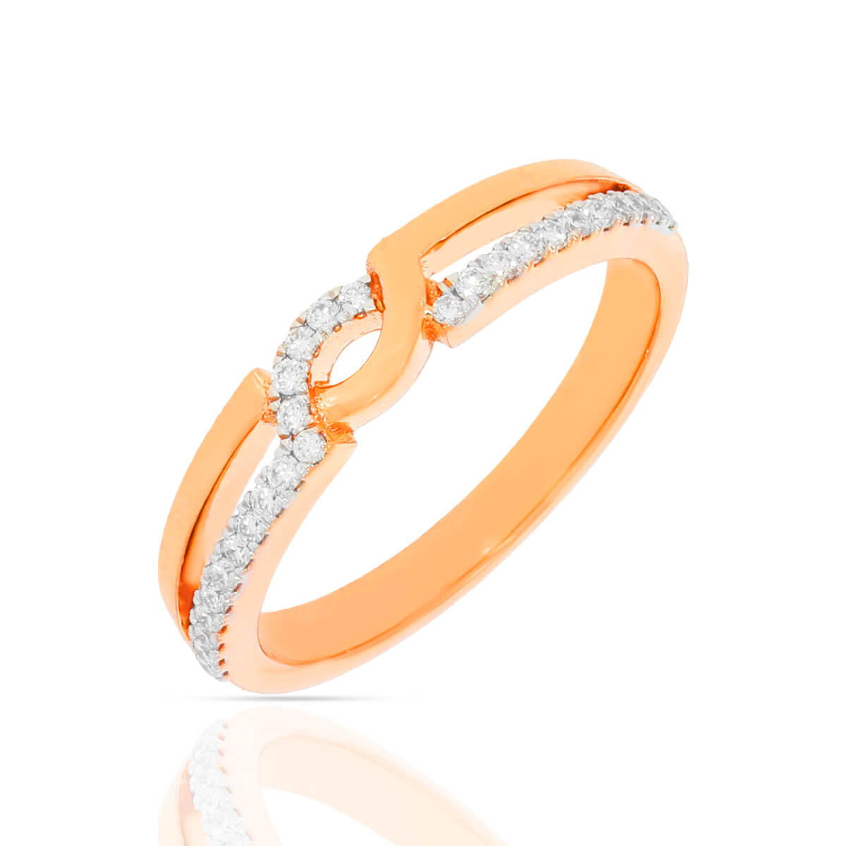 Twisted Elegance Diamond Ring with Free Gold Coin