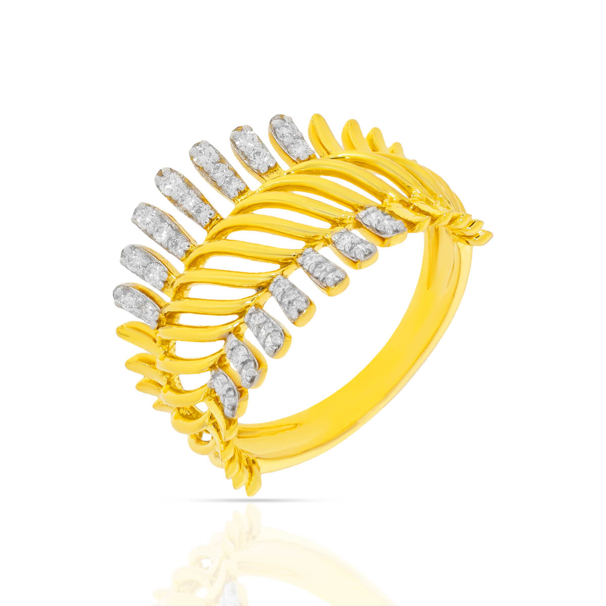 Celestial Wave Diamond Ring with Free Gold Coin