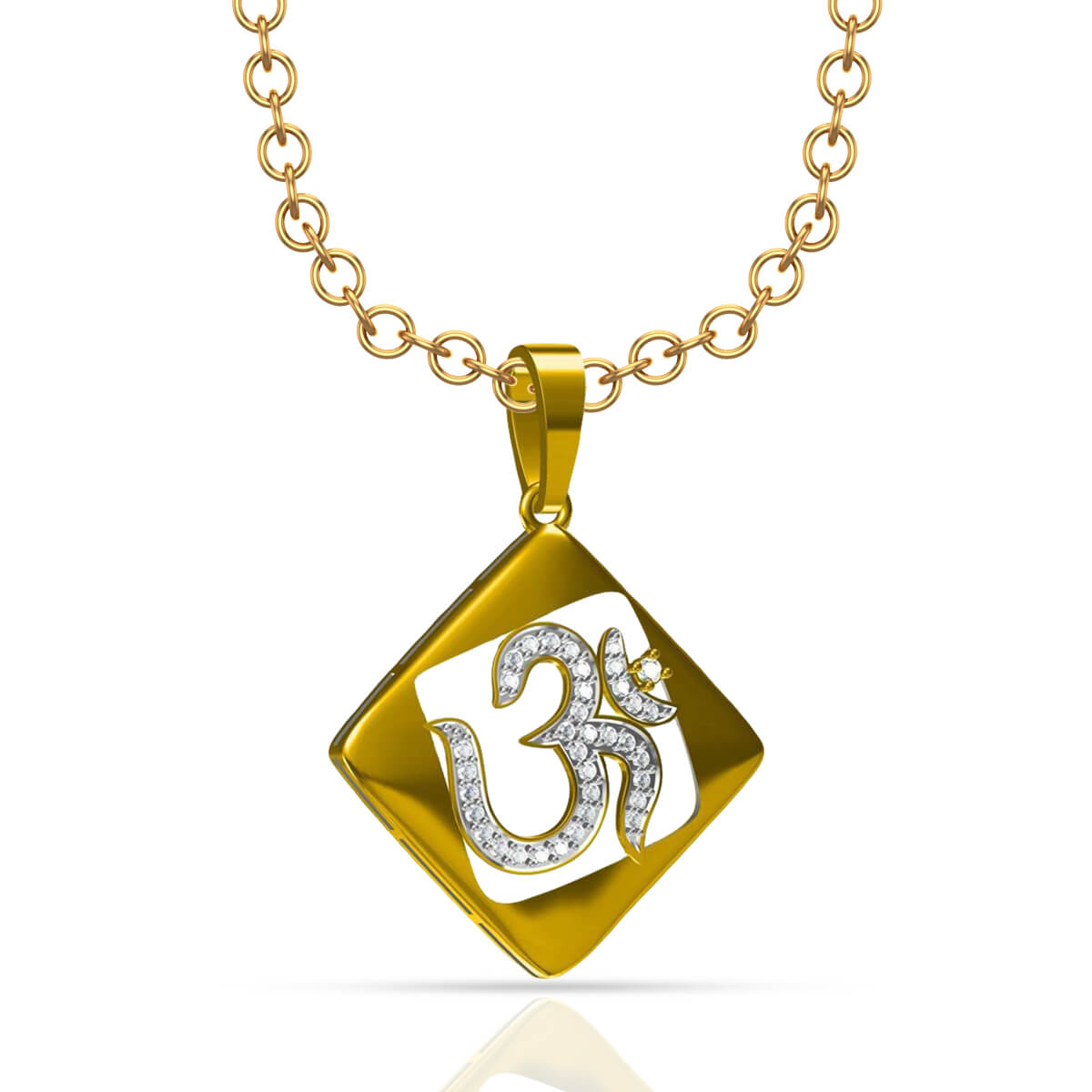 Harmony of DevotionThe Om Diamond Pendant with Free Gold Coin