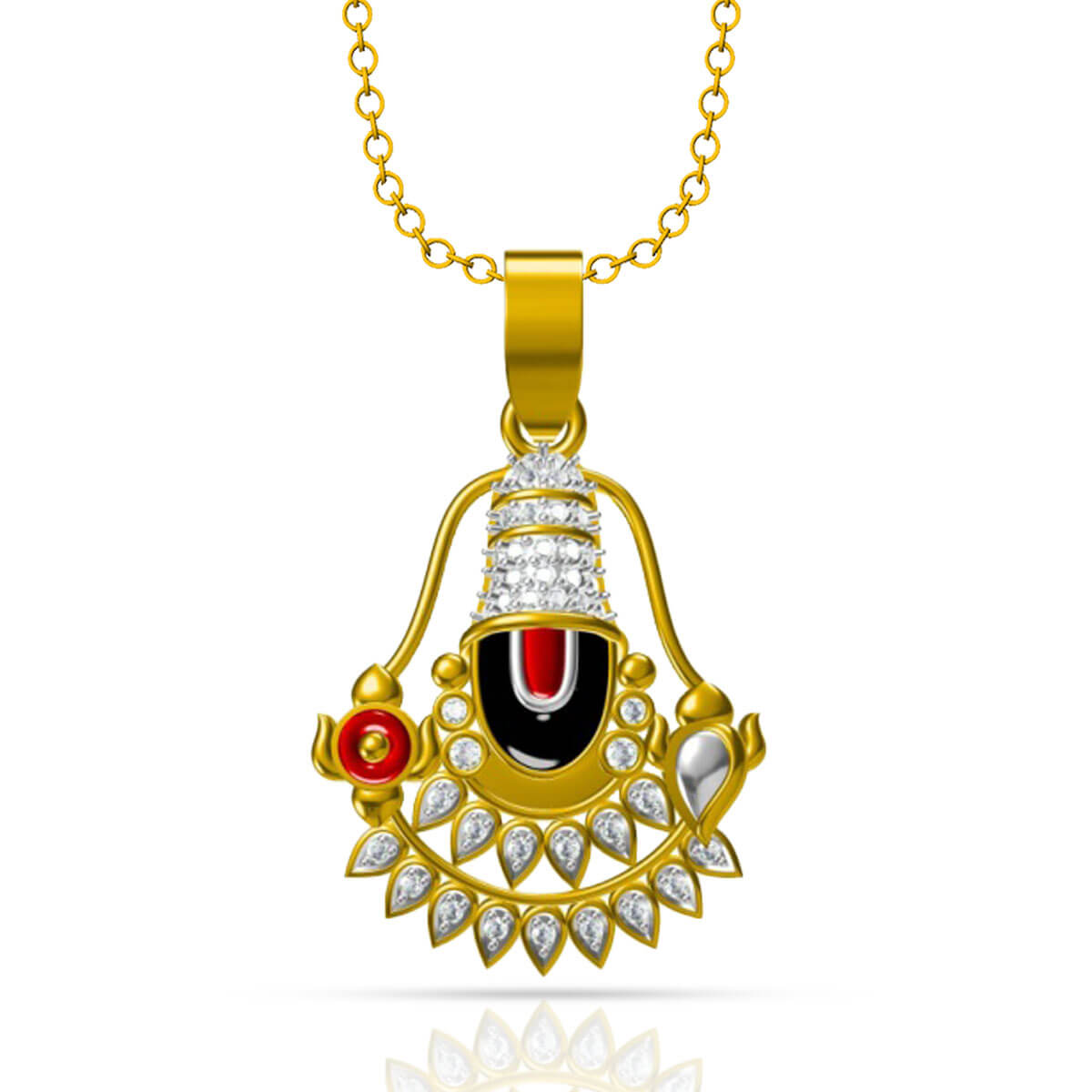 Eternal Blessings The Balaji Diamond Pendant with Free Gold Coin