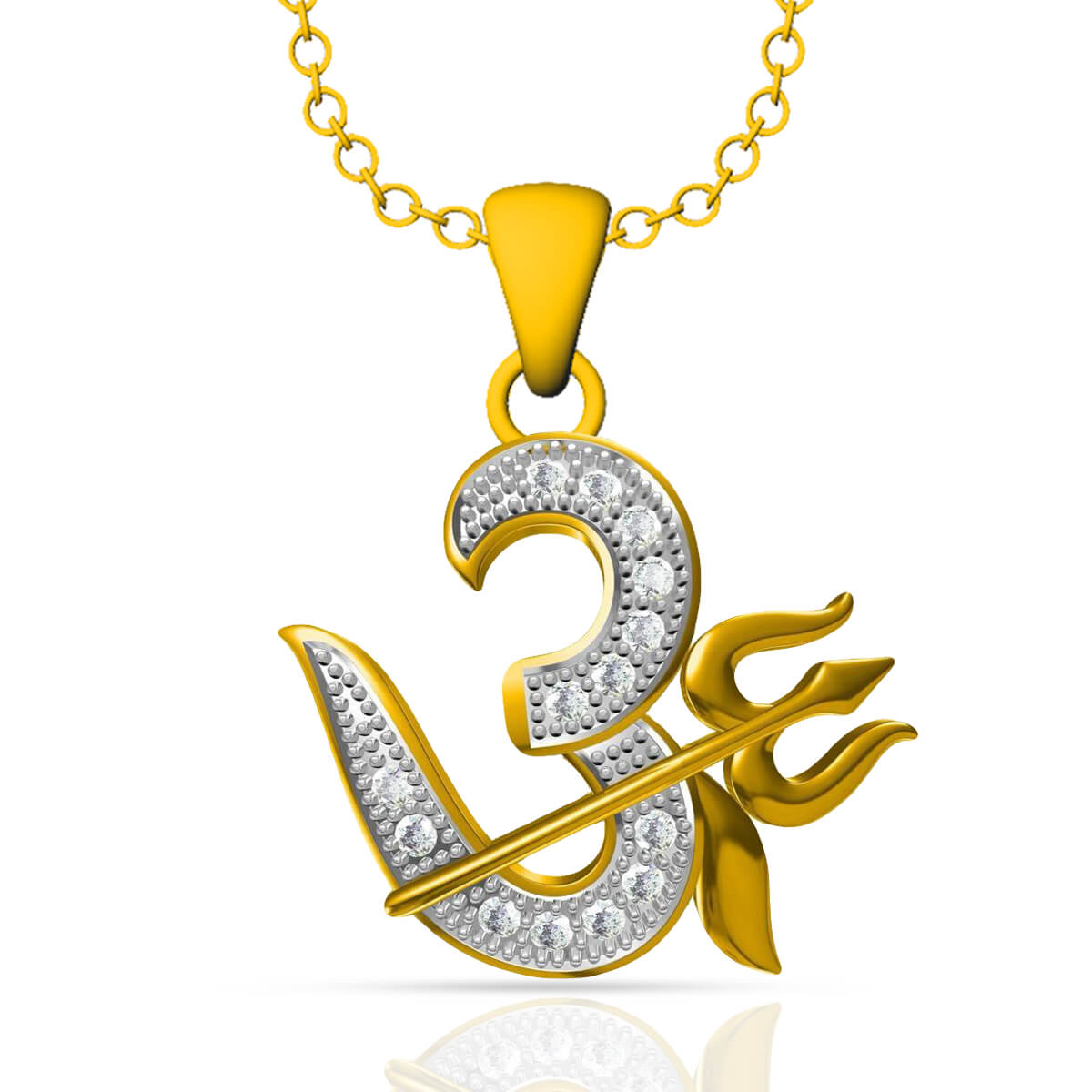 Sacred Serenity The Om Trishul Diamond Pendant