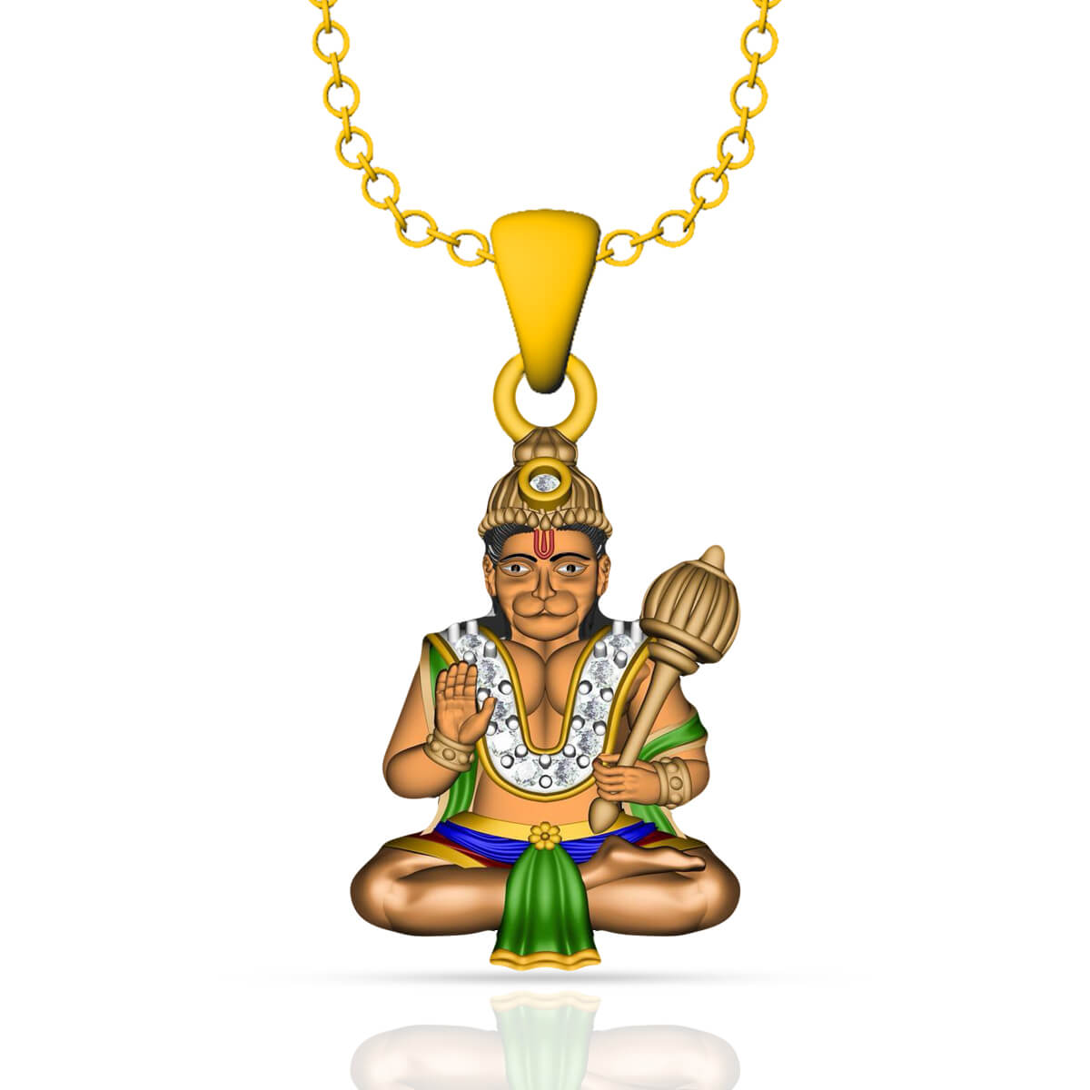 PawanPutra Hanuman Gold God Pendant