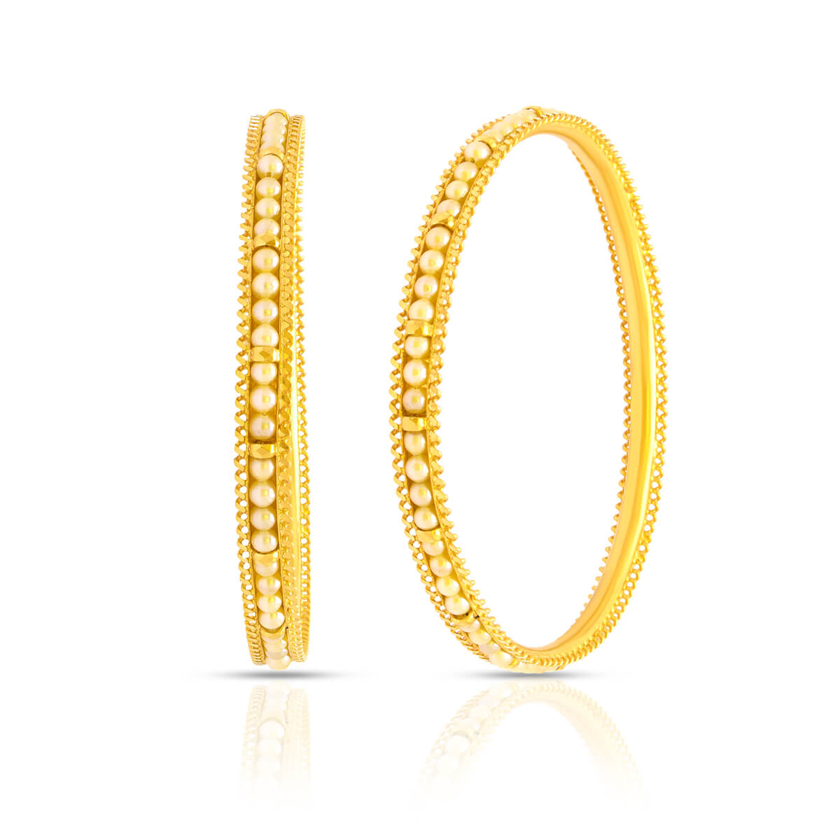 Pearl Gold Bangle with Free Gold Coin