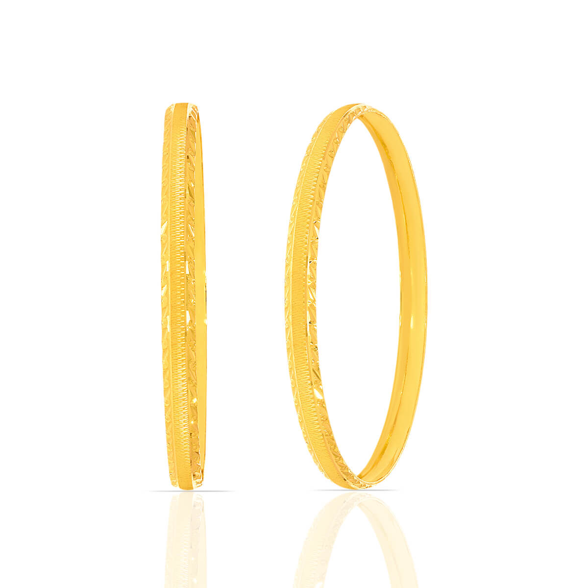 Golden Tradition Luxurious Gold Traditional Bangles with Free Gold Coin