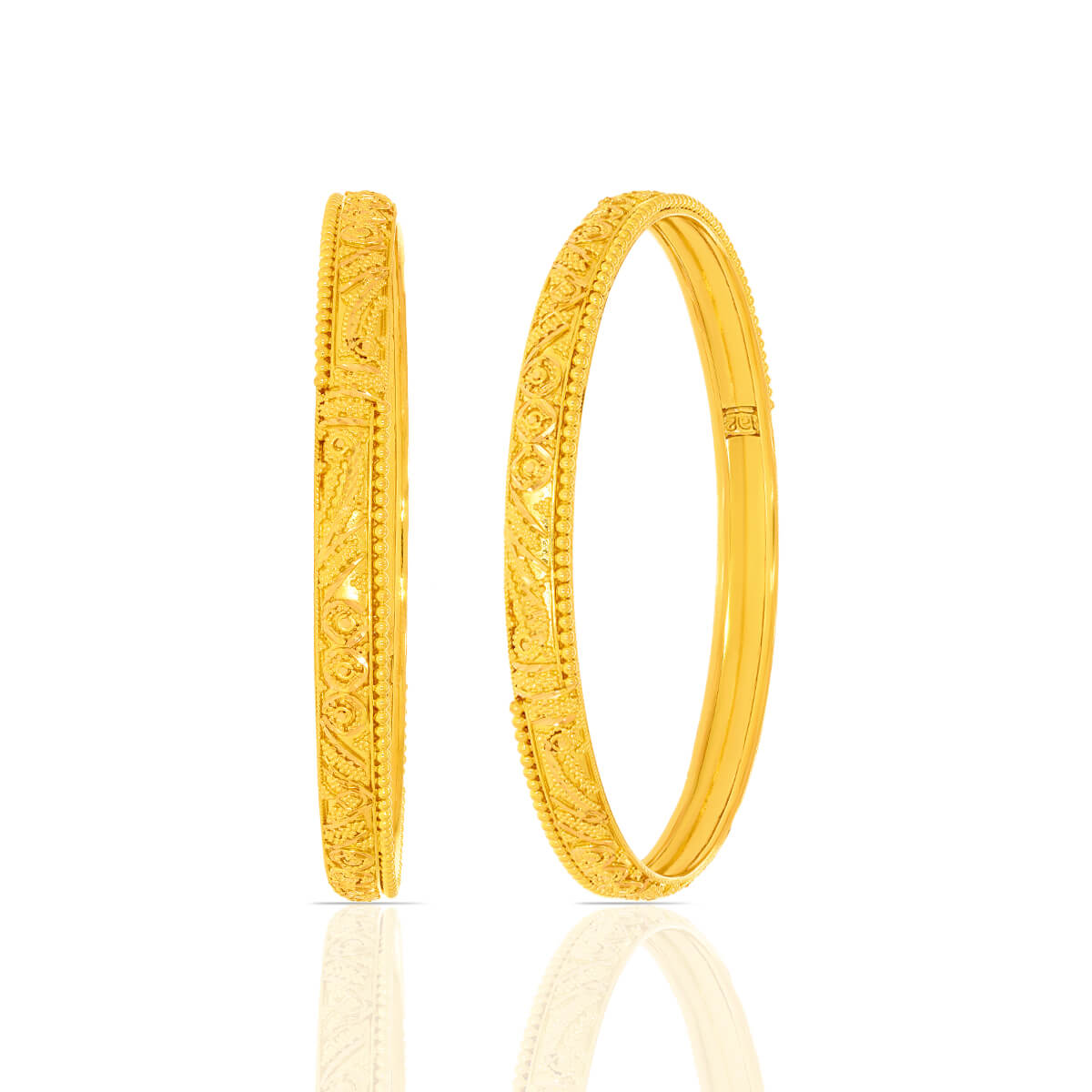 Modern Marvels Contemporary Gold Fancy Bangles