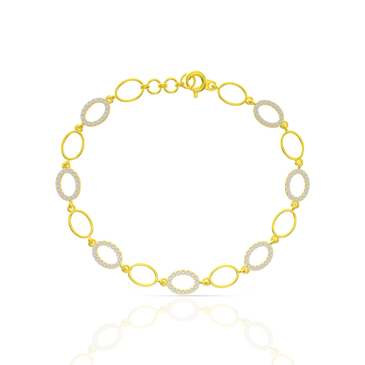 Dazzling CZ Brilliance Gold Bracelet