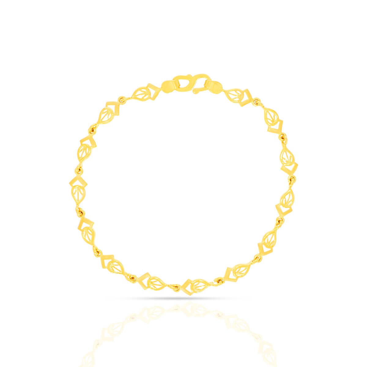 Leafy Luxe Gold Bracelet with Free Gold Coin