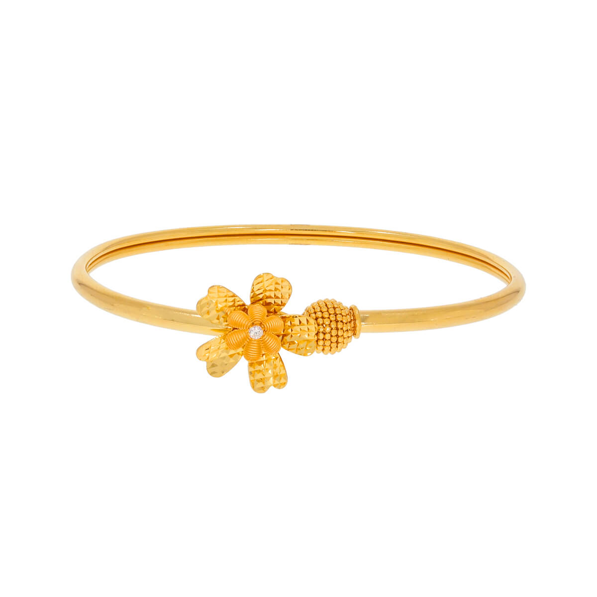 flower cut Gold Bracelet with Free Gold Coin