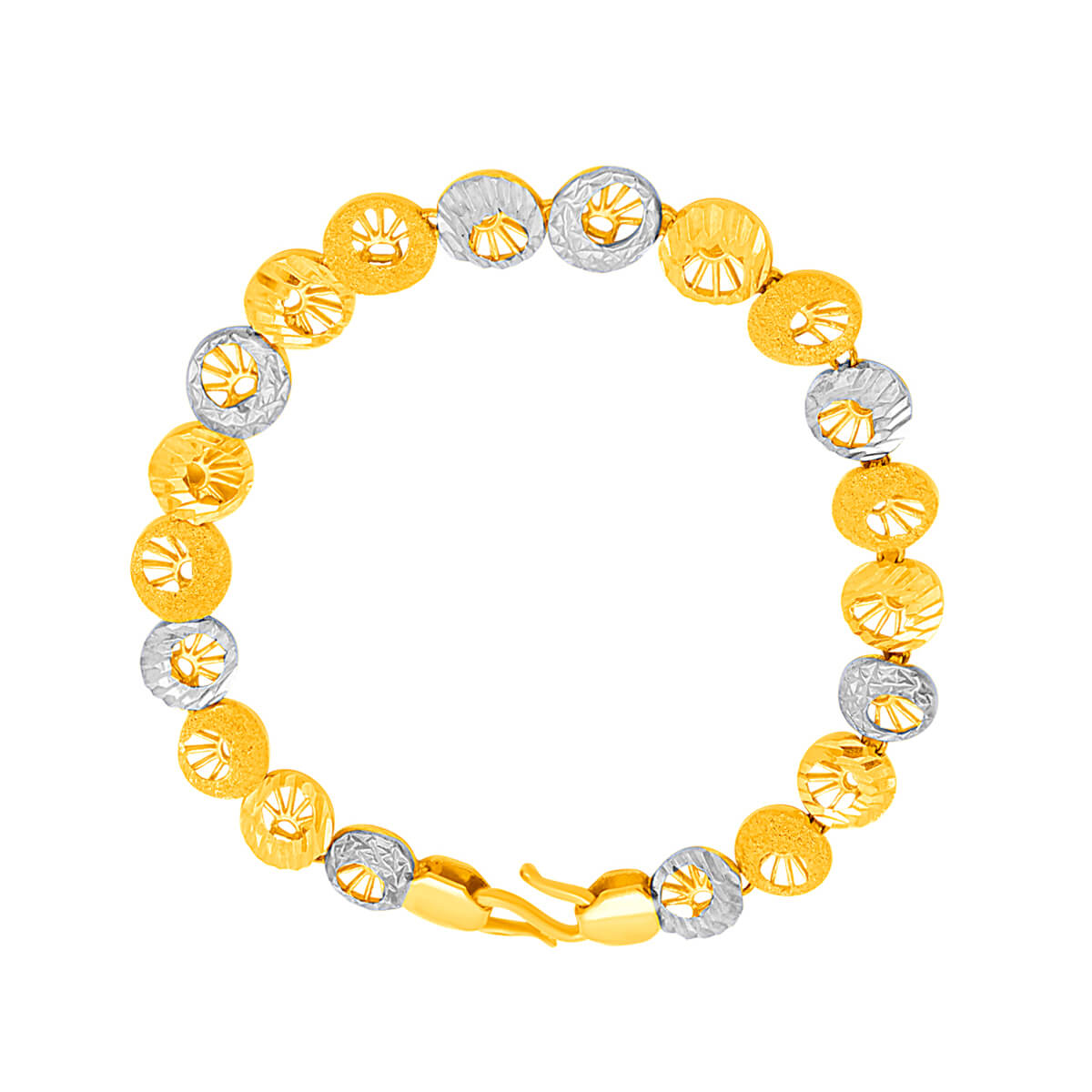 Charming Beady Gold Bracelet with Free Gold Coin