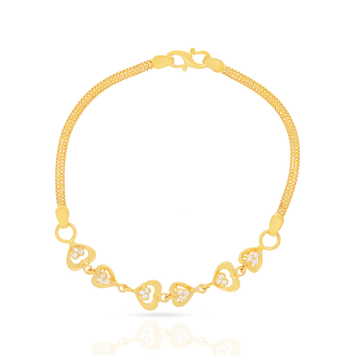 Lustrous Harmony Gold Bracelet with Free Gold Coin