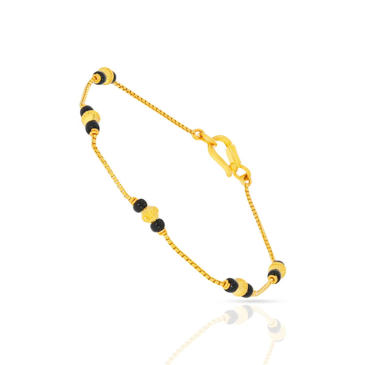 Majestic Radiance Gold Mangalsutra Bracelet with Free Gold Coin