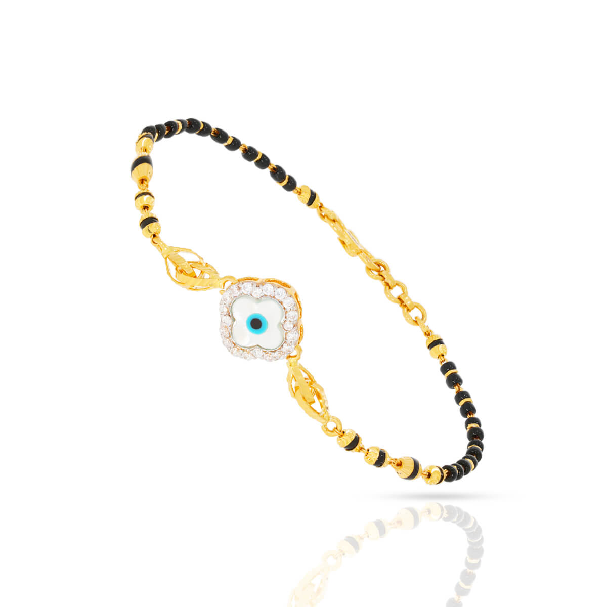 Gold Mangalsutra Bracelet with Free Gold Coin