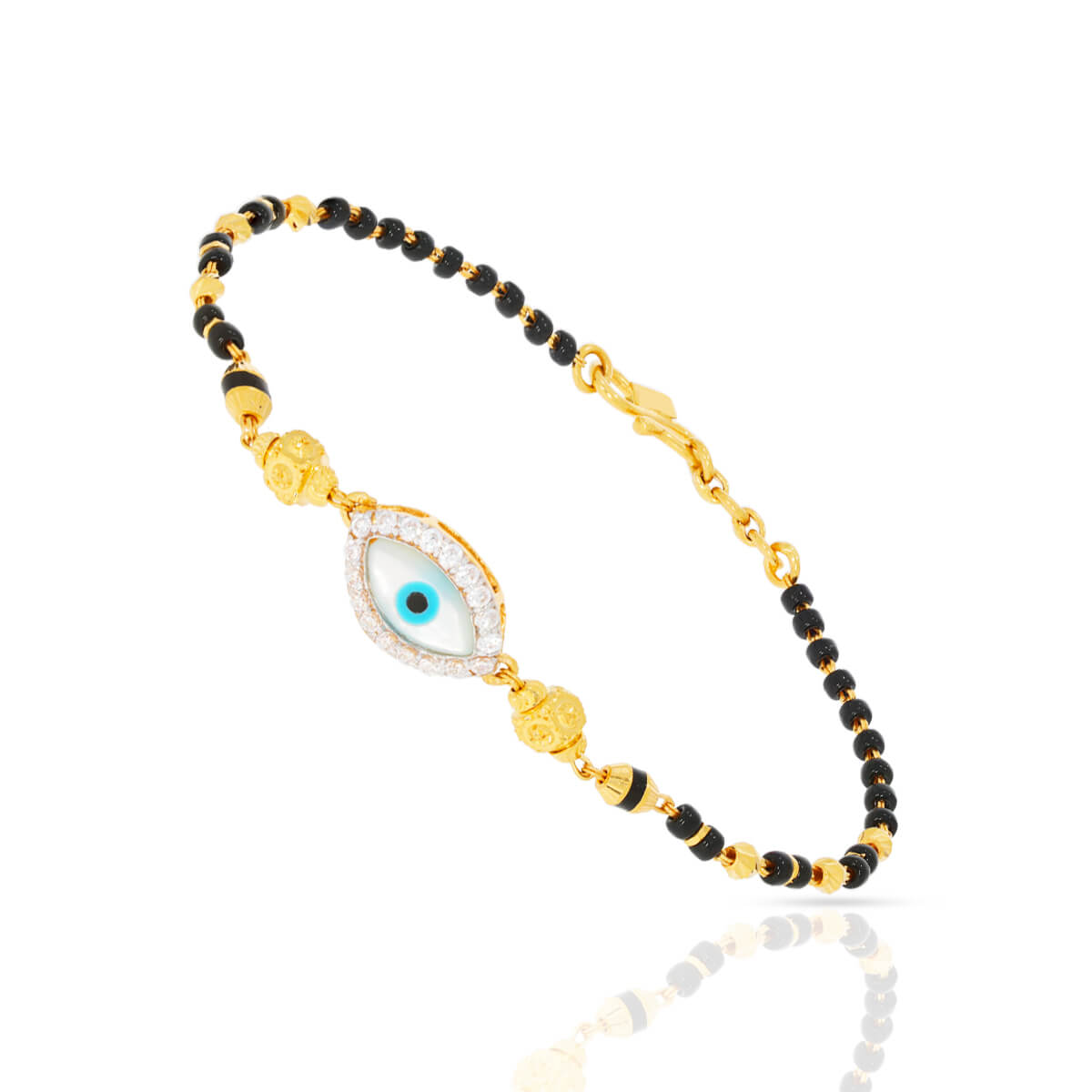 Gold Mangalsutra Bracelet with Free Gold Coin