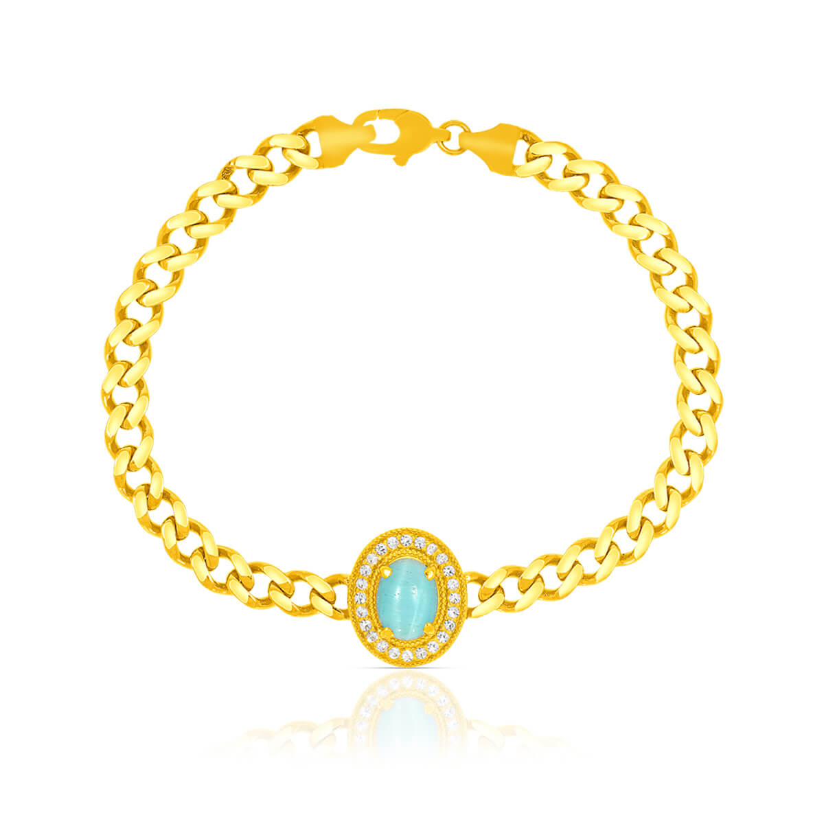 Ocean Blue Gold Bracelet with Free Gold Coin