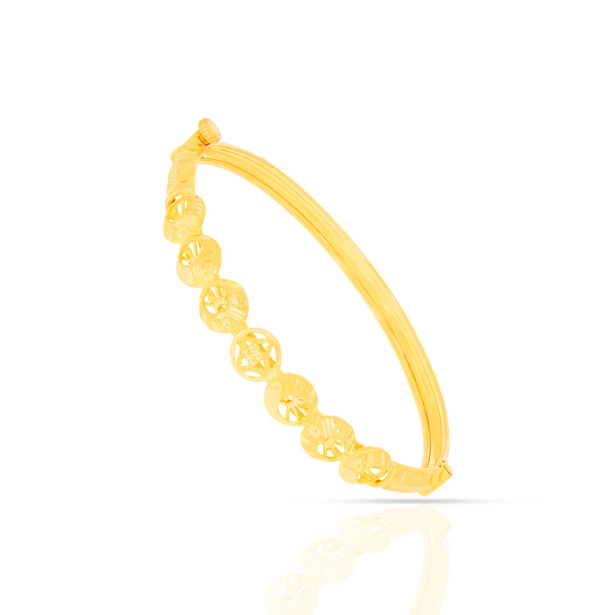 Golden Serenity Gold Bracelet with Free Gold Coin