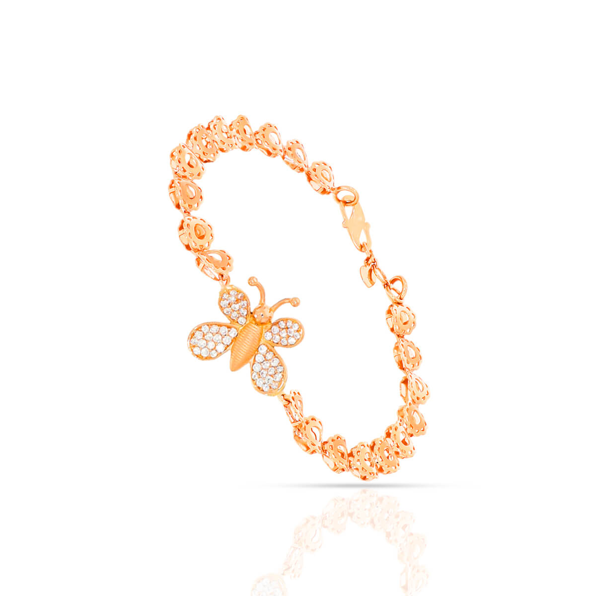 Butterfly Whimsy Gold Bracelet with Free Gold Coin