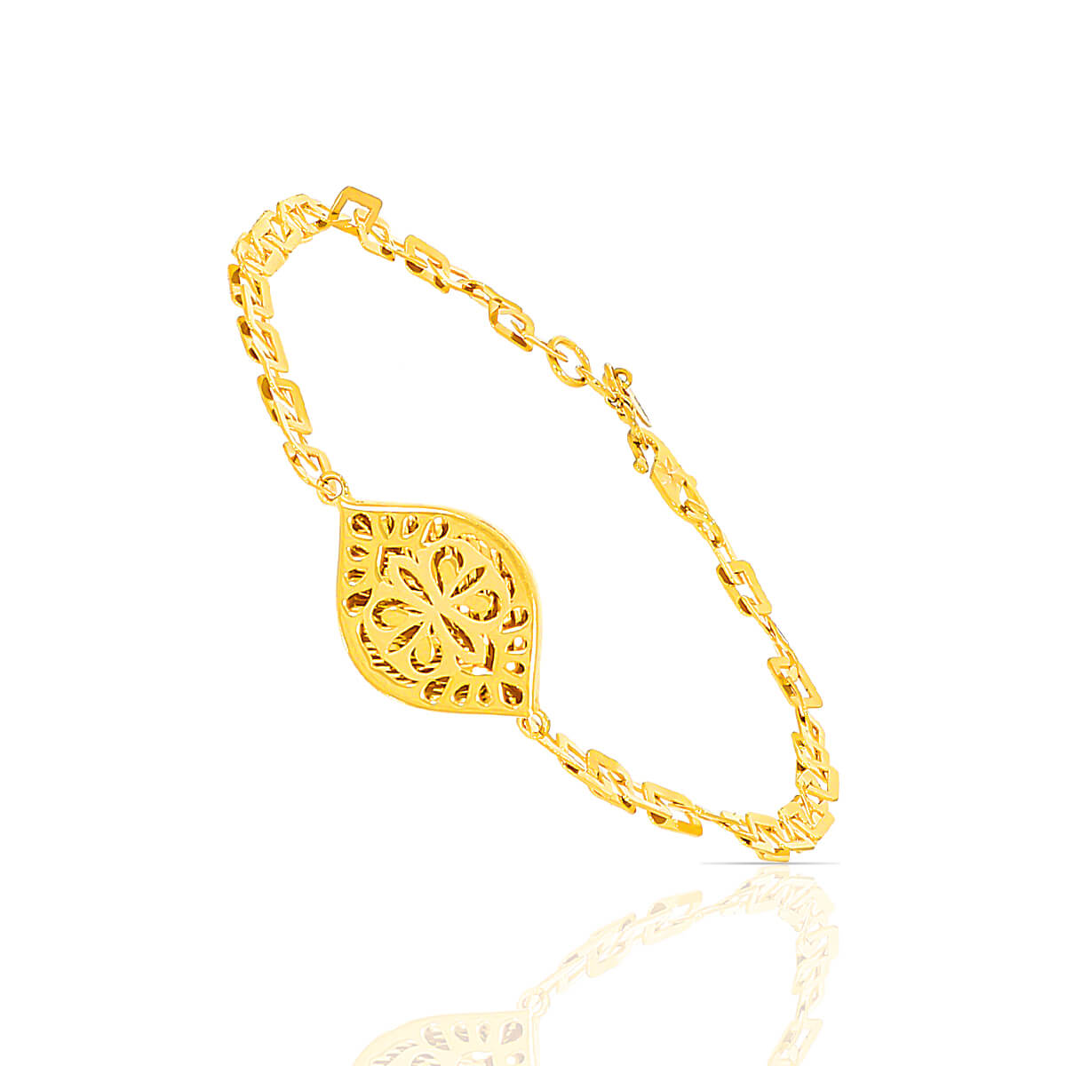 Laser-Cut Gold Bracelet with Free Gold Coin