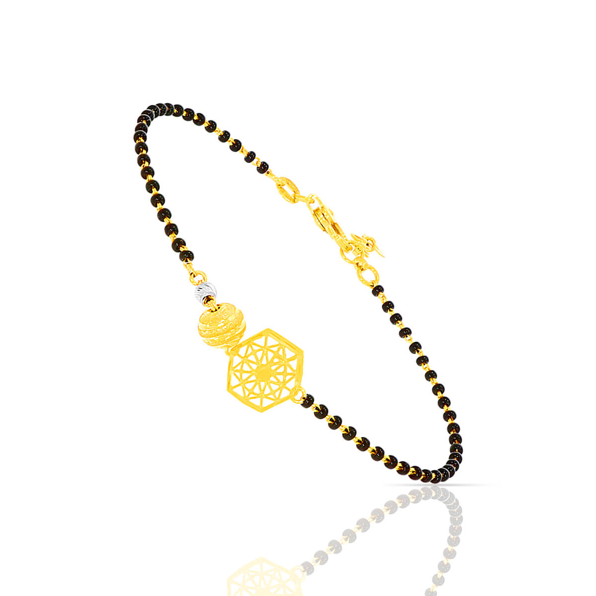 Gold Mangalsutra Bracelet with Free Gold Coin