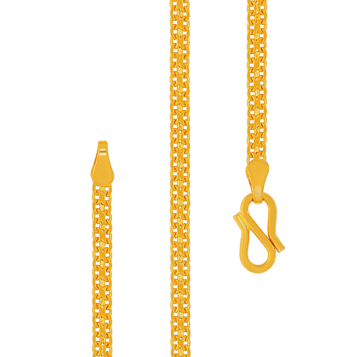 Graceful Geometric Gold Chain with Free Gold Coin