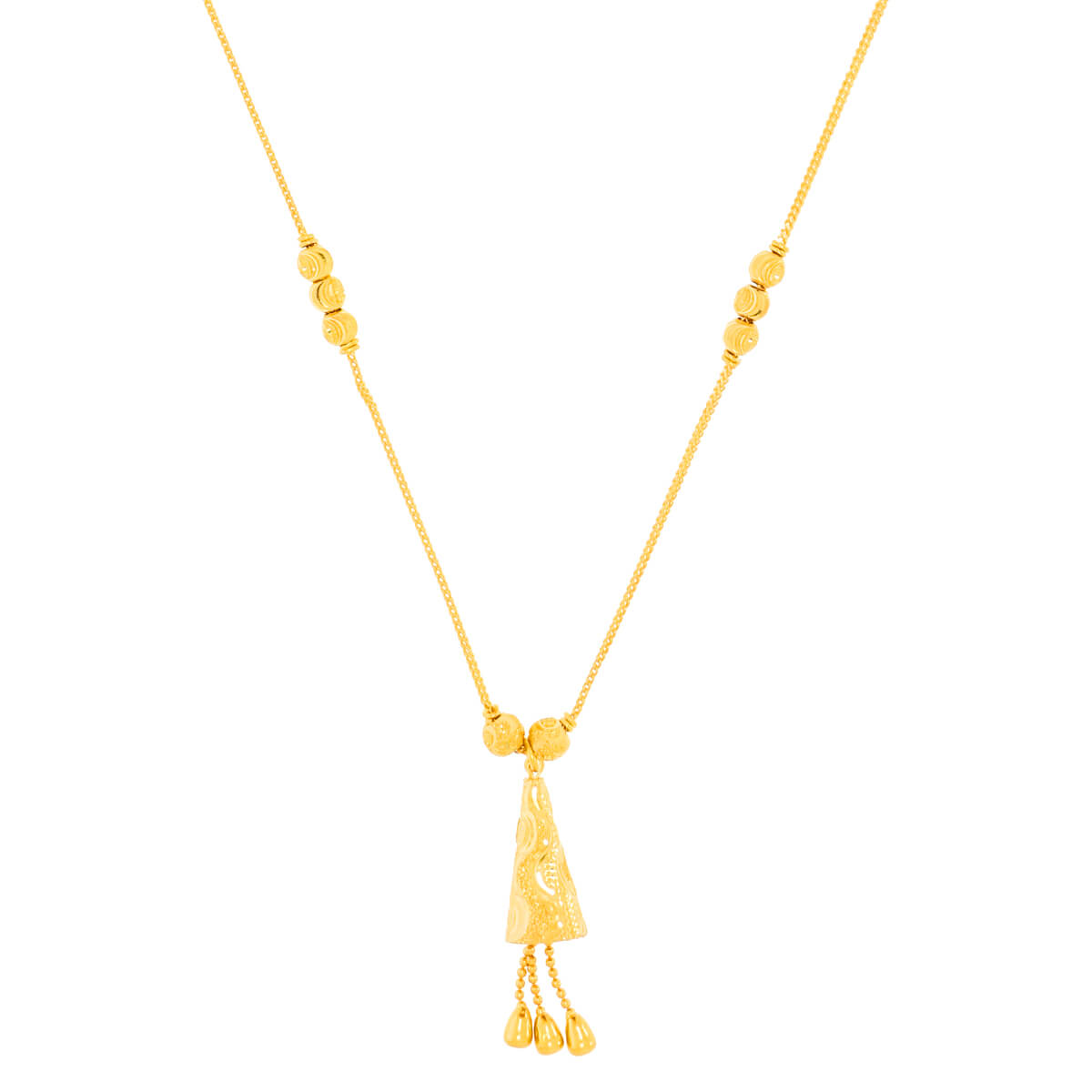 Rishik Gold Mini Necklace with Free Gold Coin