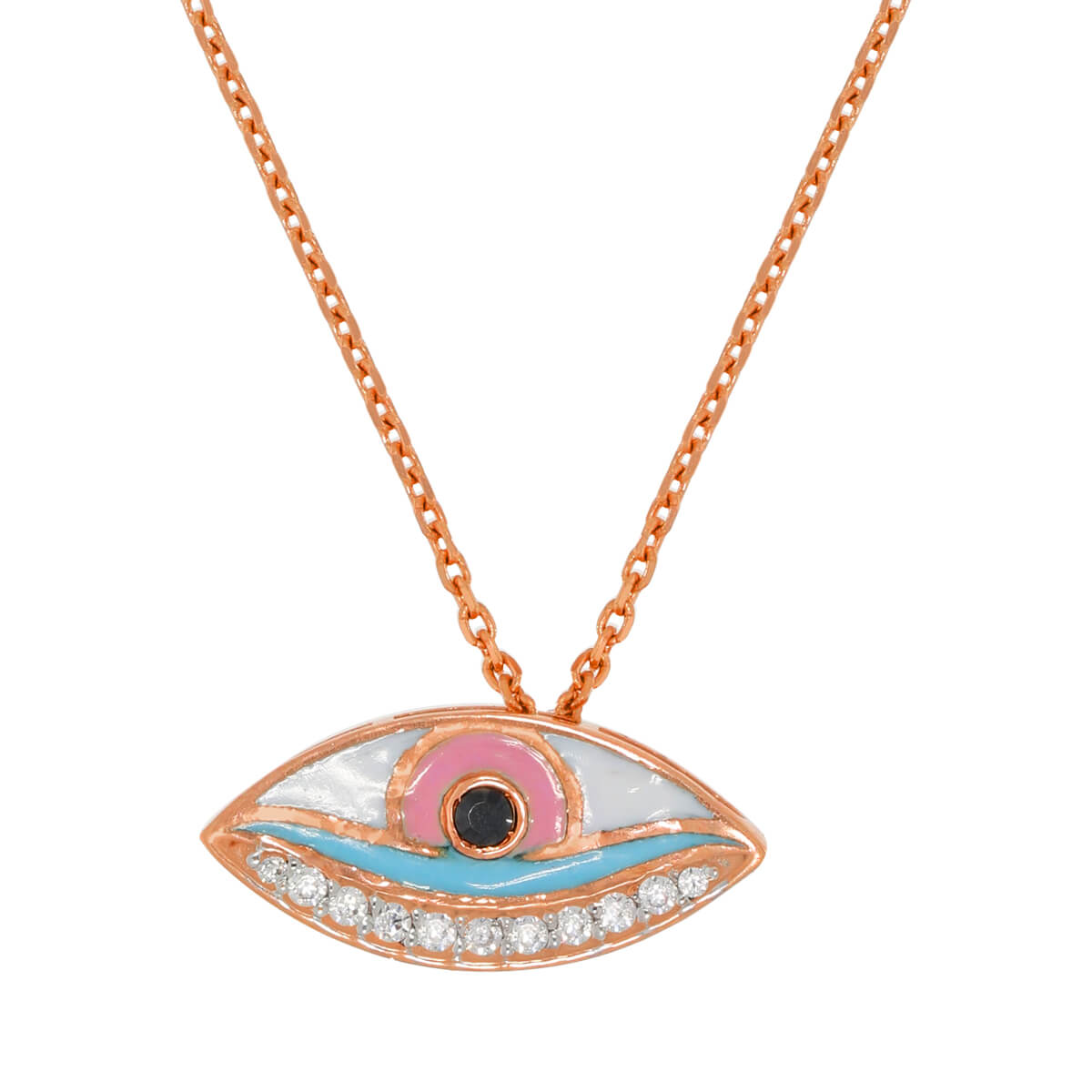 Adorable Evil Eye Gold Chain with Pendant