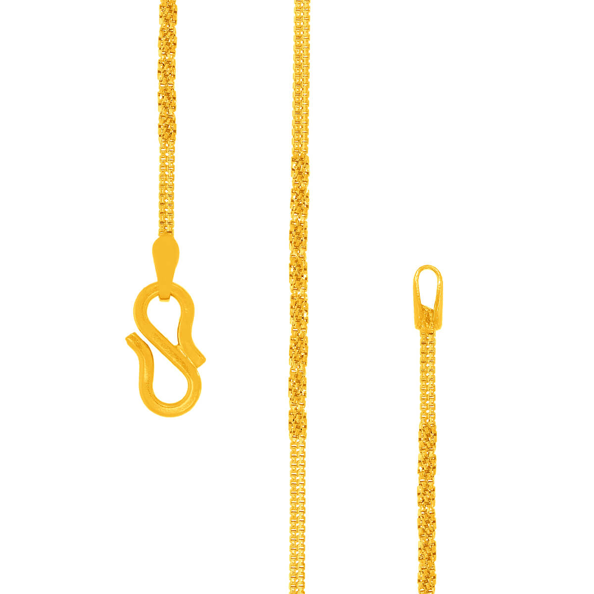 Twisted Elegance Textured Gold Chain