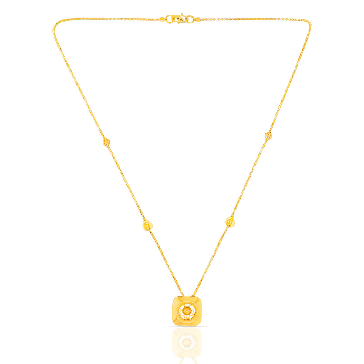 Everyday Elegance Gold Fancy Mini Chain Necklace with Free Gold Coin