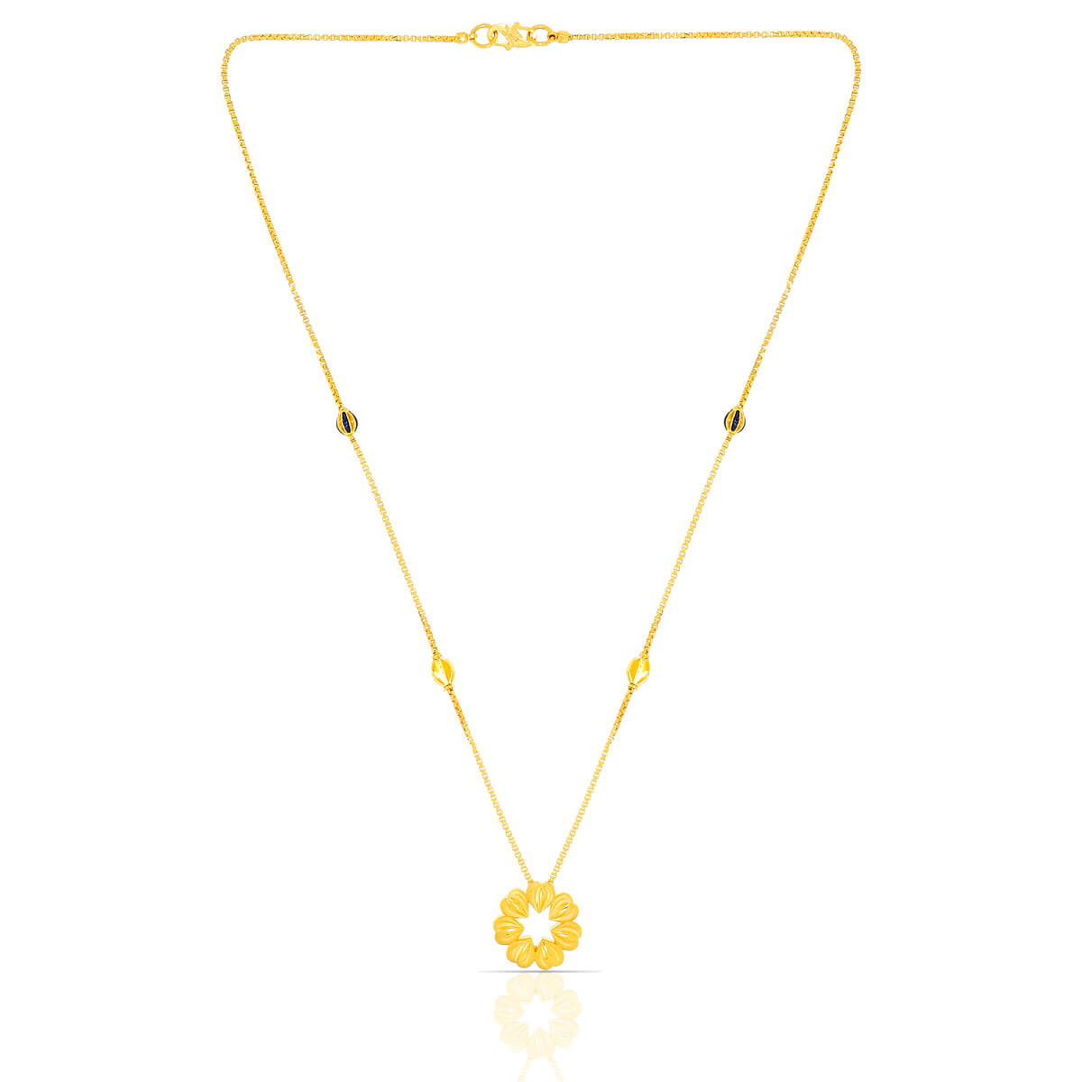 Daily Delight Gold Fancy Mini Chain Necklace with Free Gold Coin