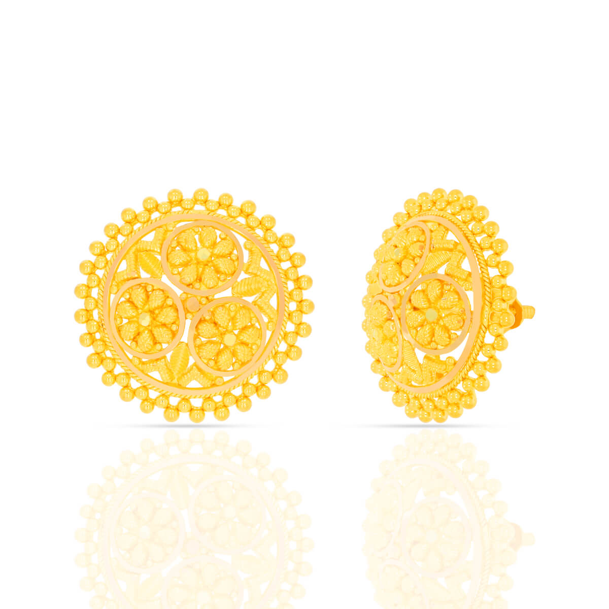 Gold Earring with Free Gold Coin