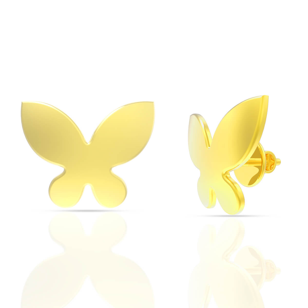 Ethereal Beauty Gold Butterfly Earrings with Free Gold Coin