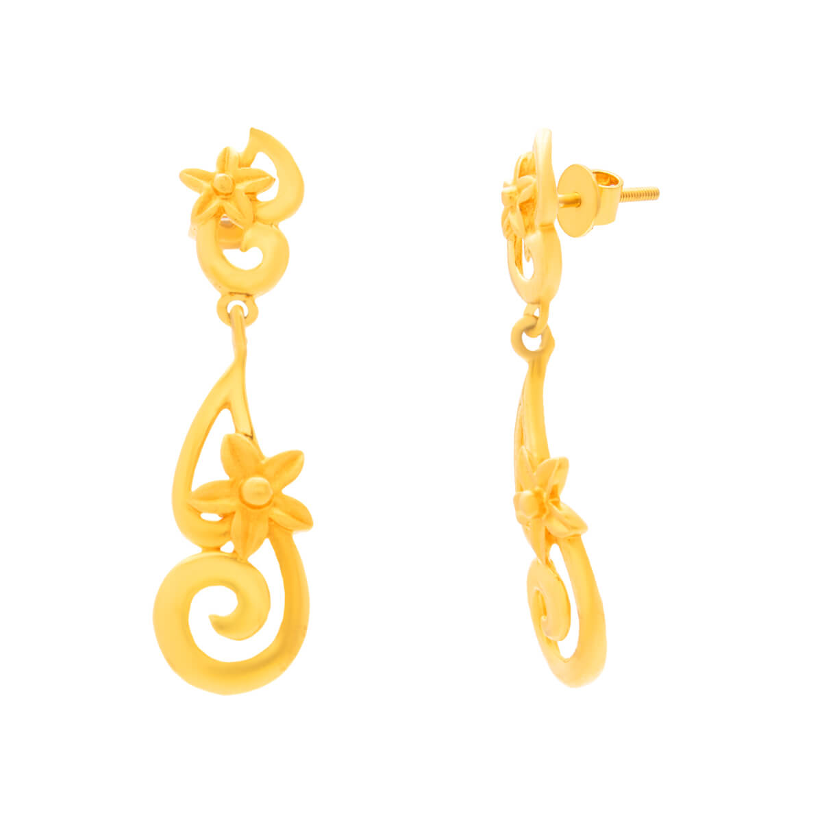 Shaleena Gold Earrings with Free Gold Coin