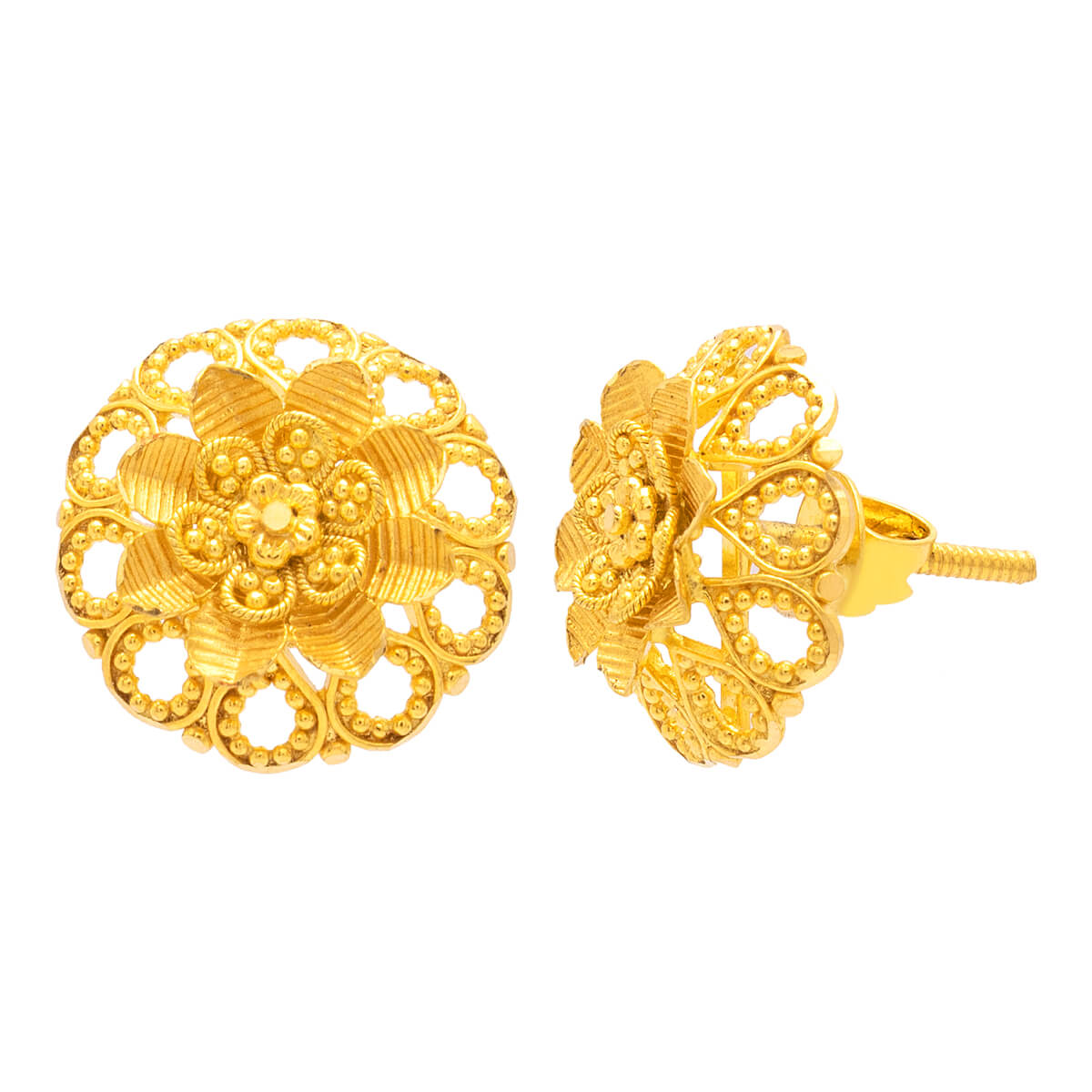 Harnisha Gold Earring with Free Gold Coin