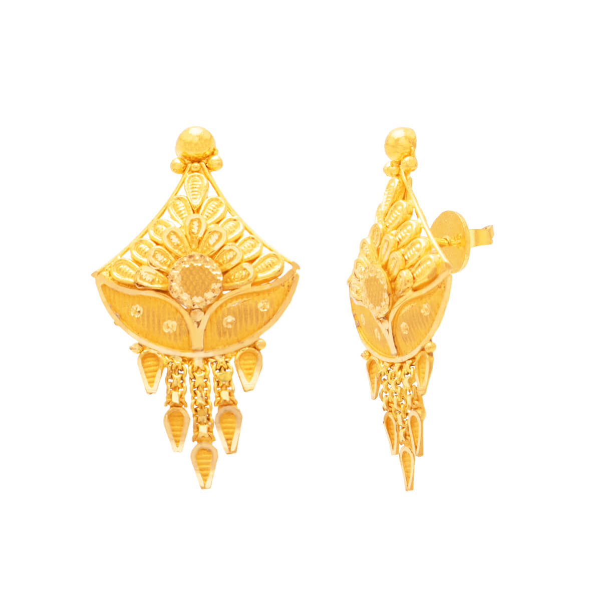 Farisha Gold Earring with Free Gold Coin