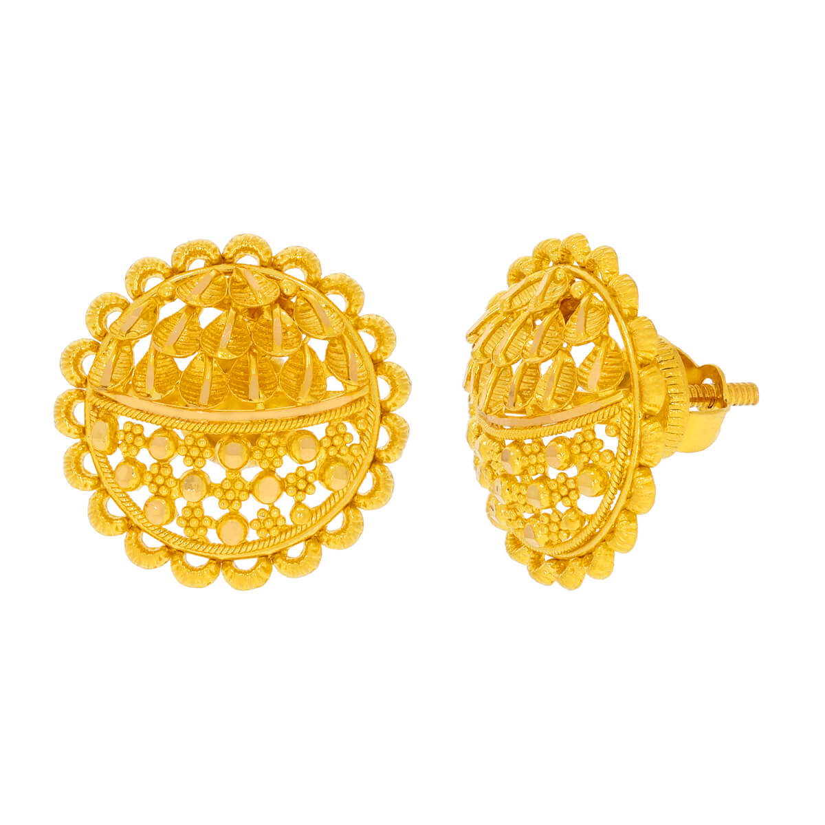 Kausha Gold Earring with Free Gold Coin