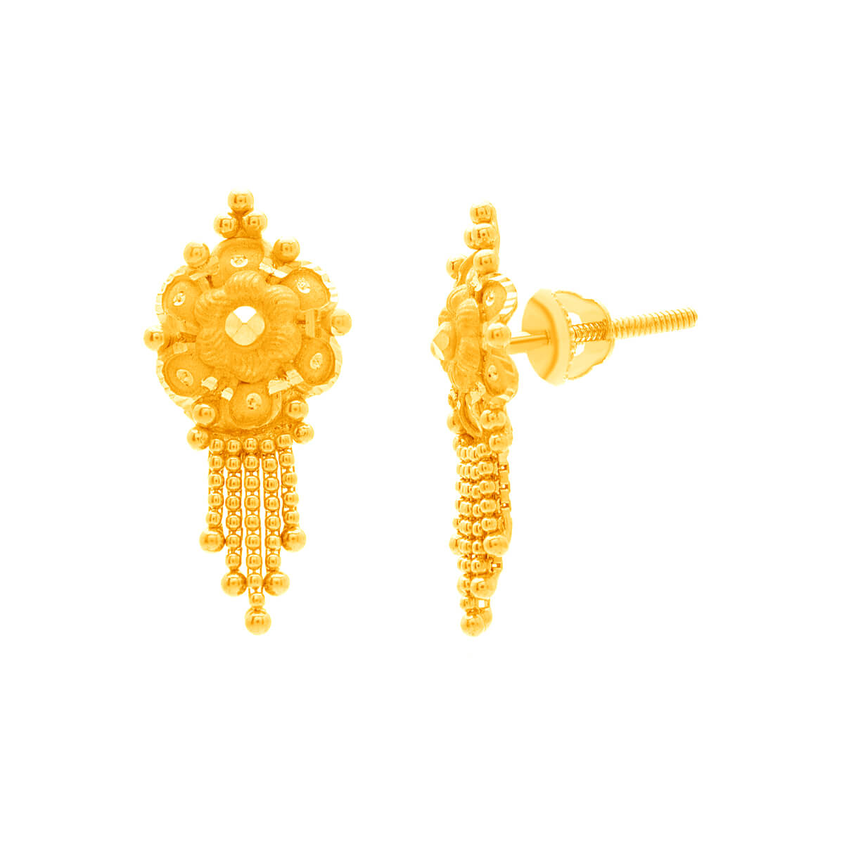 Aralyn Dangler Gold Earring with Free Gold Coin