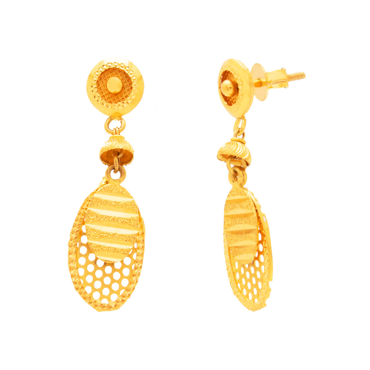 Jyanshu Gold Earrings with Free Gold Coin