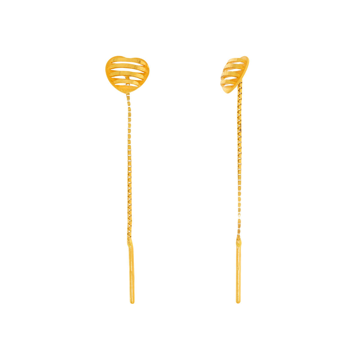 Heartdrops Gold Earring with Free Gold Coin