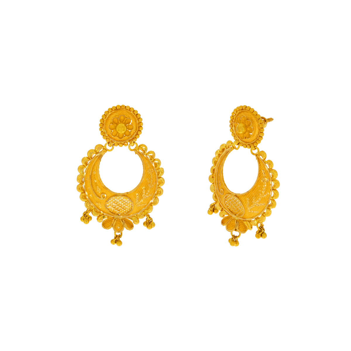 Kumkum Gold Earring with Free Gold Coin