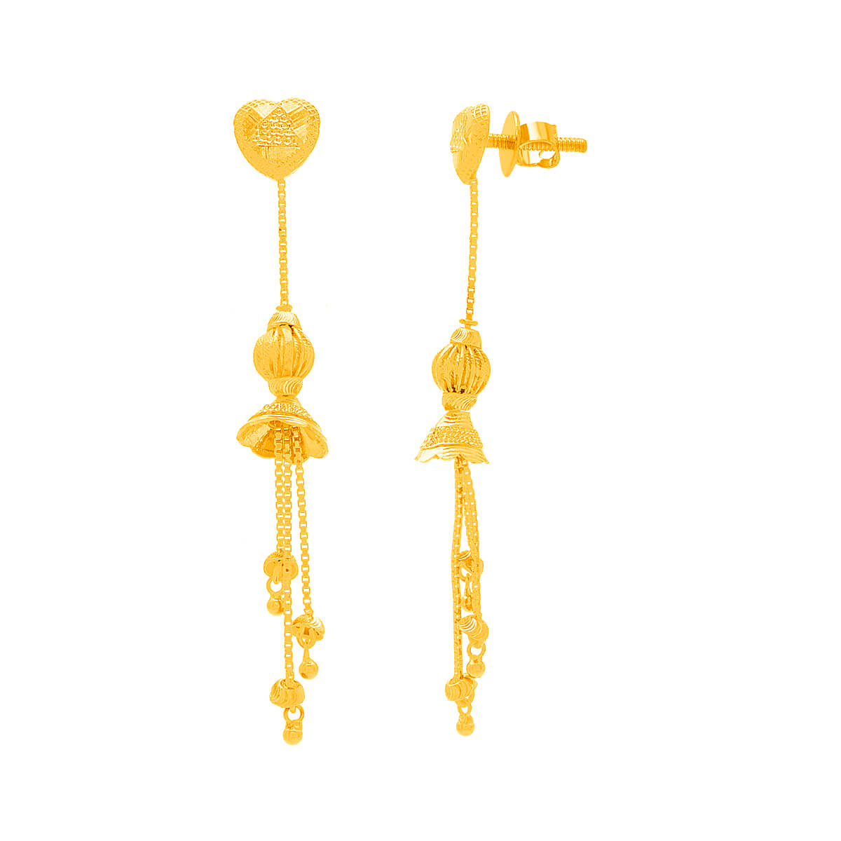 Avnita Gold Drop Earrings with Free Gold Coin