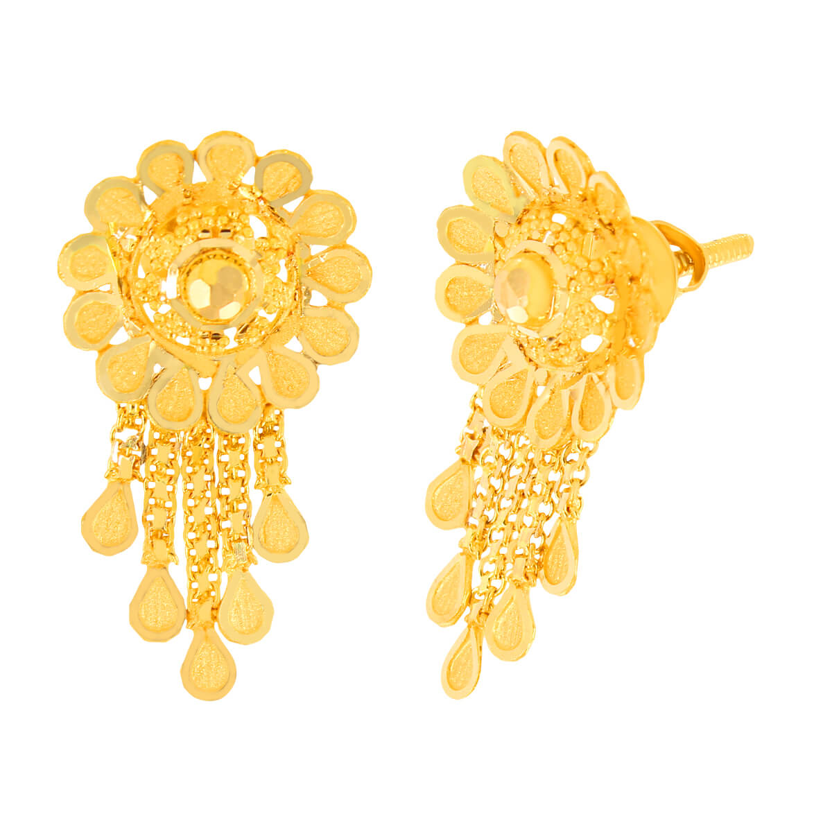 Dazzling in Yellow Gold Earrings