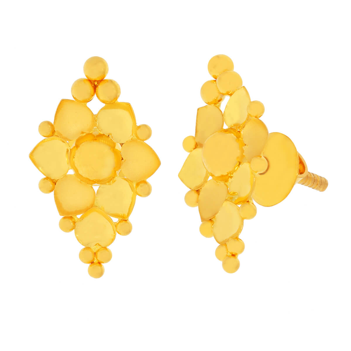 Gold Earrings with Free Gold Coin