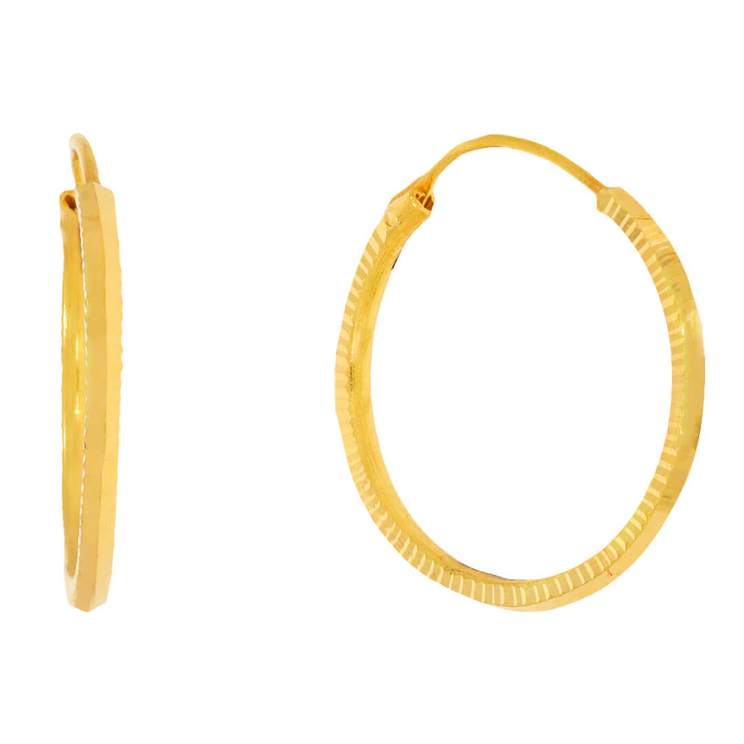 tass gold Hoop Earrings with Free Gold Coin