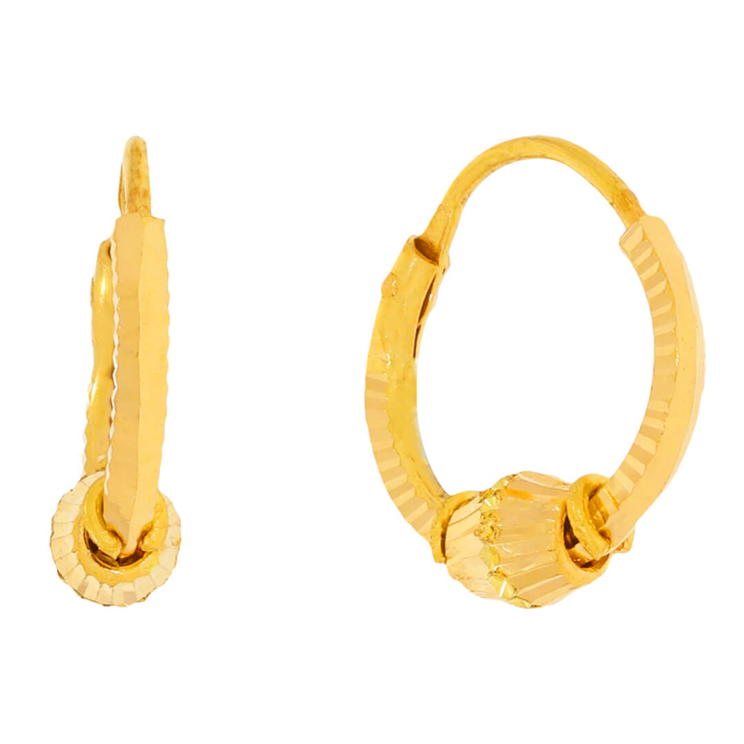 singal Traditional gold Hoop Earrings