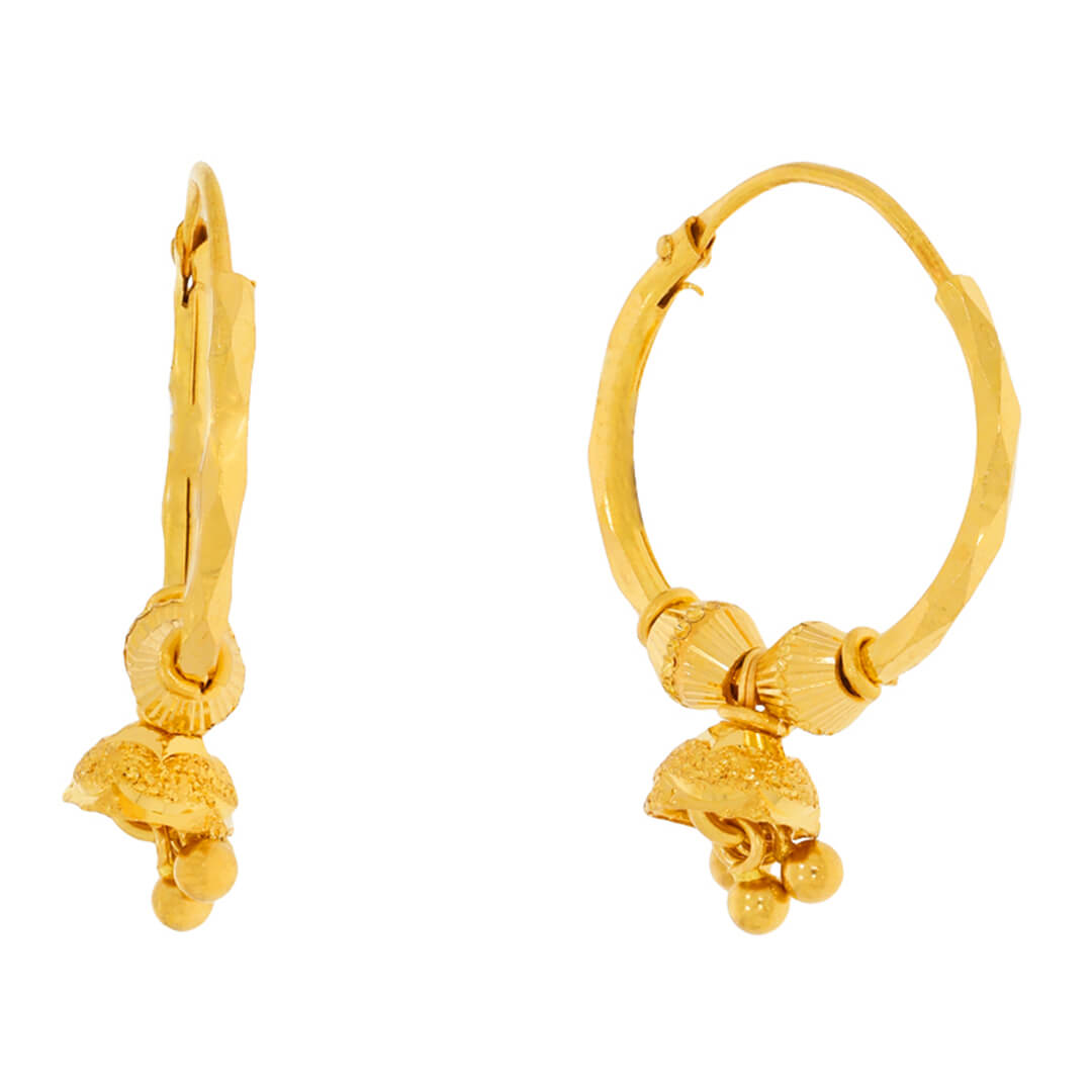 shunkuli gold Hoop Earrings with Free Gold Coin