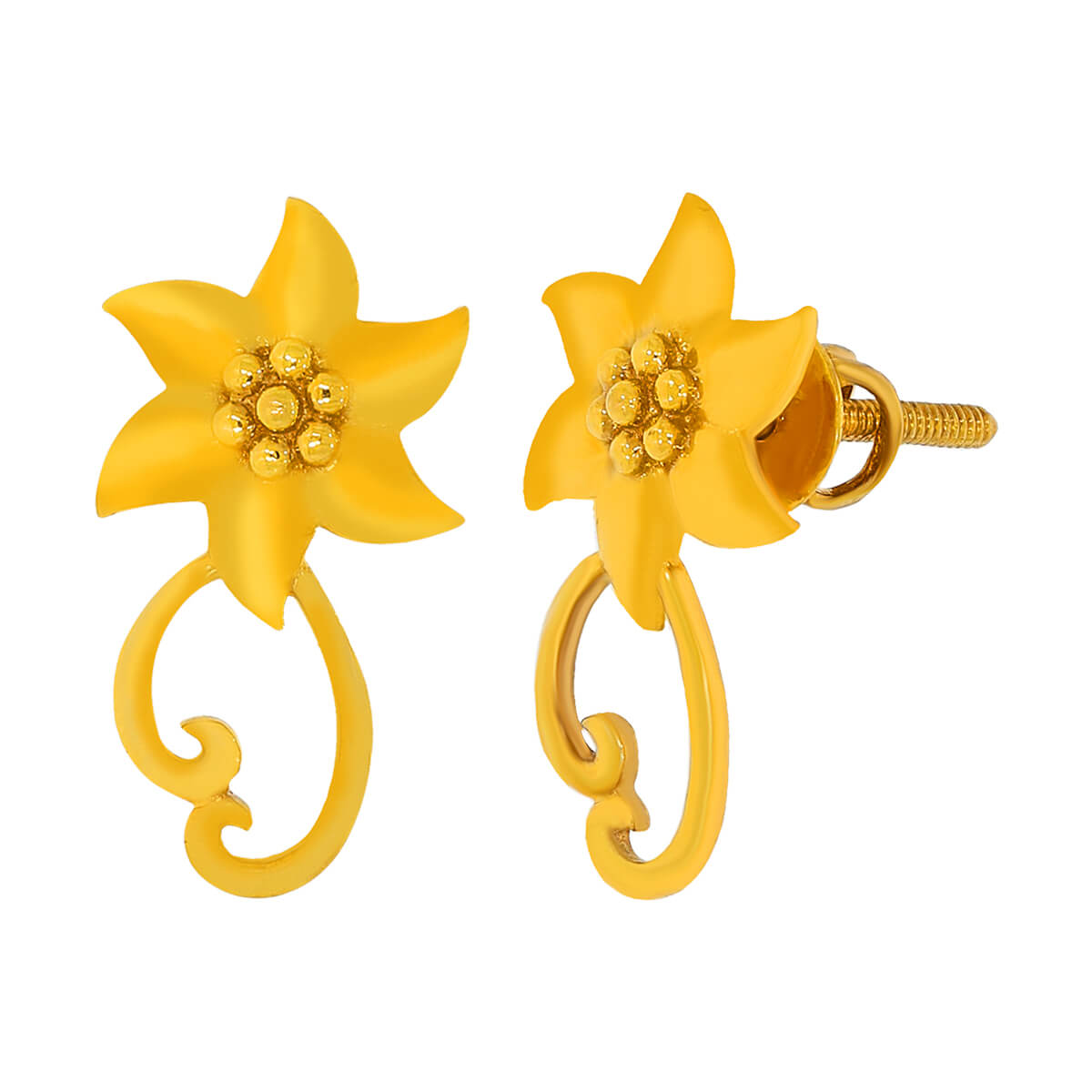 Komal Gold Earring with Free Gold Coin