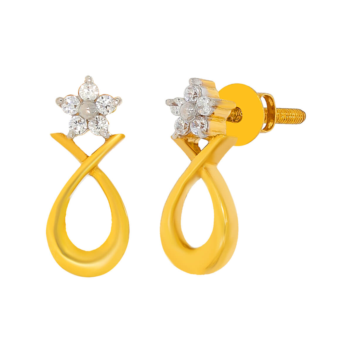 Rising Star Gold Earring