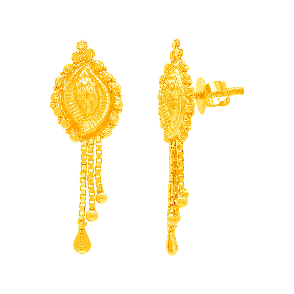 Zenaya Gold Drop Earrings with Free Gold Coin