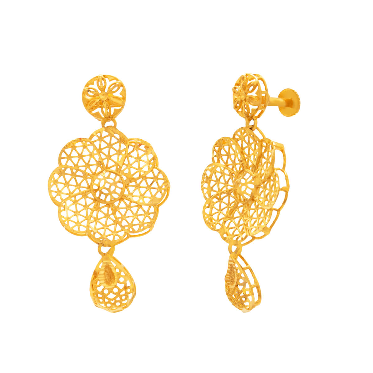 Vidya Gold Earring with Free Gold Coin