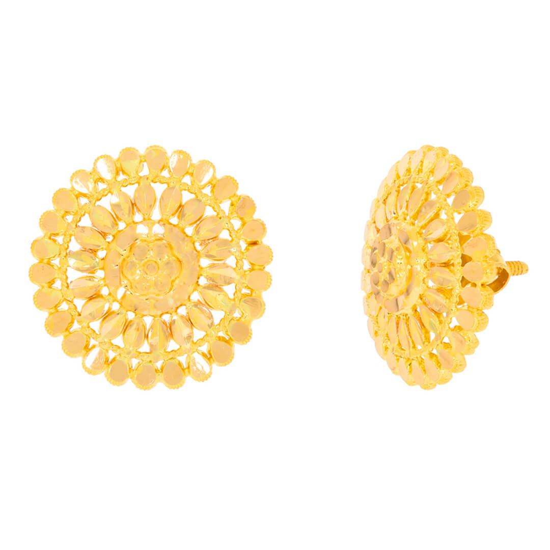 Siya Bloom gold earring with Free Gold Coin